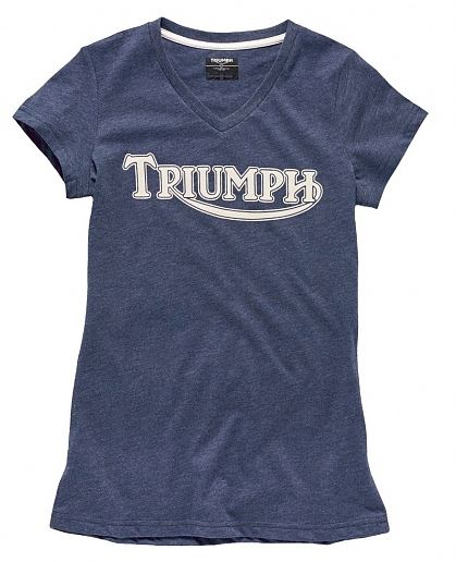 Ladies Vintage Logo Tee Navy